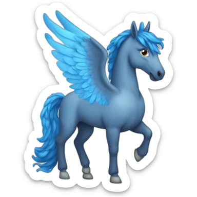 Blue pegasus sticker