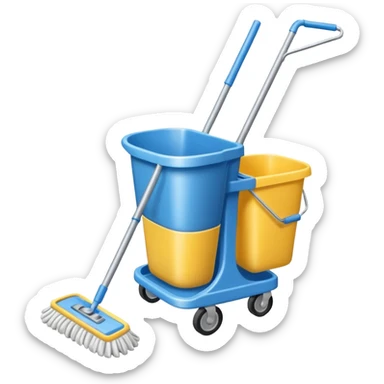 cleaning cart sticker