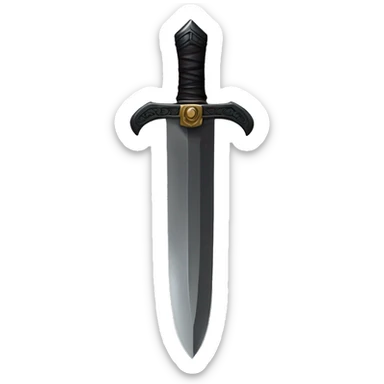 Black dagger sticker