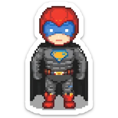 superhero character named Icon with a graphic designer theme sticker
