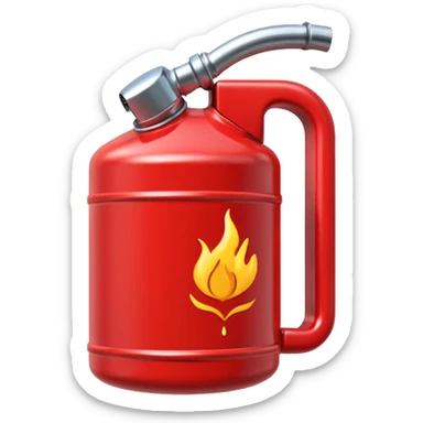 red gasoline canister pouring drops of diesel sticker