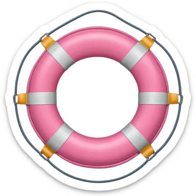  A pink Life preserver sticker