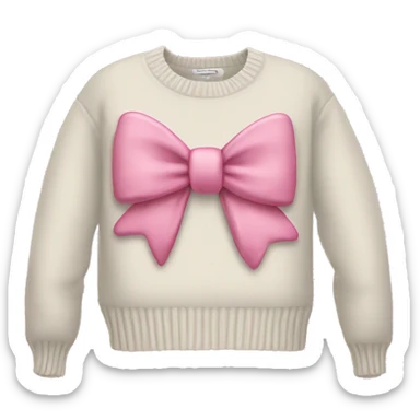 Pink bow sweater  sticker