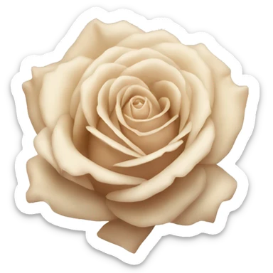 One beige rose sticker