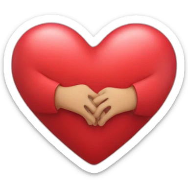 heart with hands and arms sticker