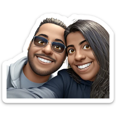 boys enjoying a sunny day sticker