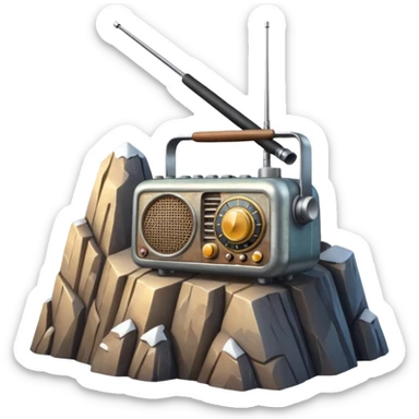 radio mountain sticker