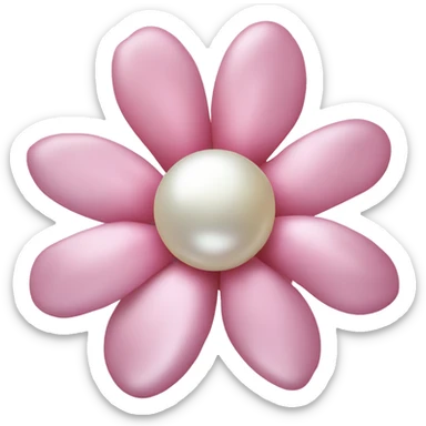 Pearl light pink flower sticker
