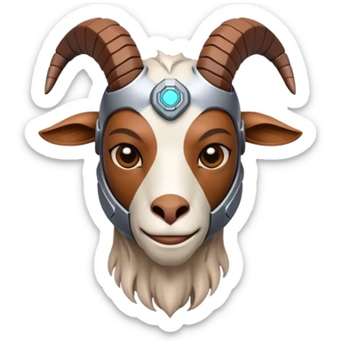 Cybernetic Goat(Ram) man sticker