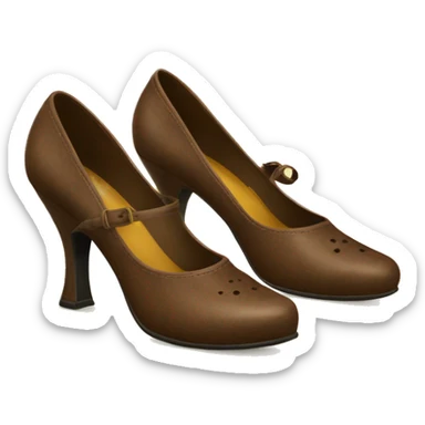 vintage women's high heel shoes brown sticker