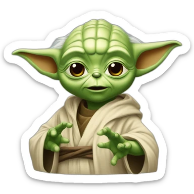 Yoda et d'arc t'adore se séran la  maint sticker