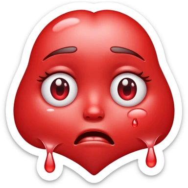 heart eyes emoji but crying  sticker