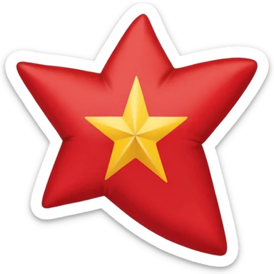 Bandera galician con una estrella roja en el medio sticker