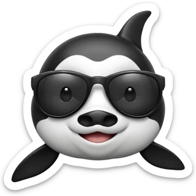 Orca chilling with sunglasses  sticker