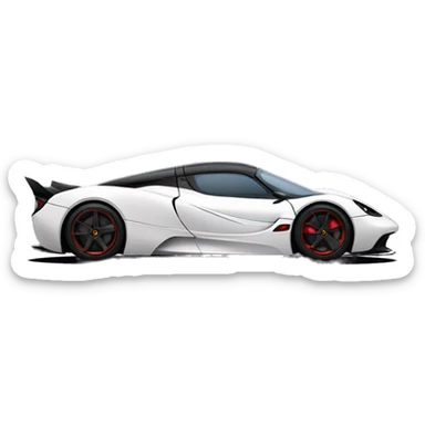 Side view of Morticia Addams super hypercar. 1car sticker