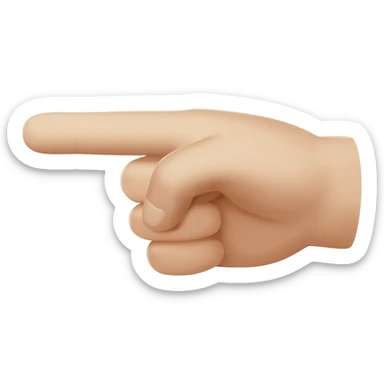 finger pointer hand sticker