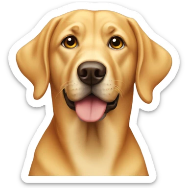 Red yellow lab sticker