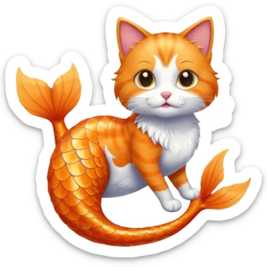 mermaid cat sticker