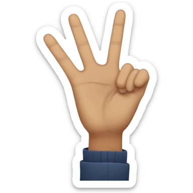 X in sign language sticker