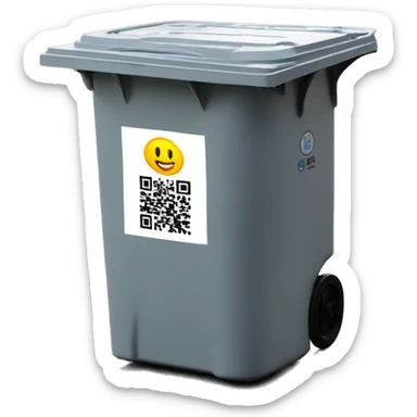 qr code on wheelie bin sticker