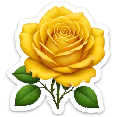 Yellow rose emoji sticker