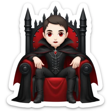 real vampire in a throne sticker