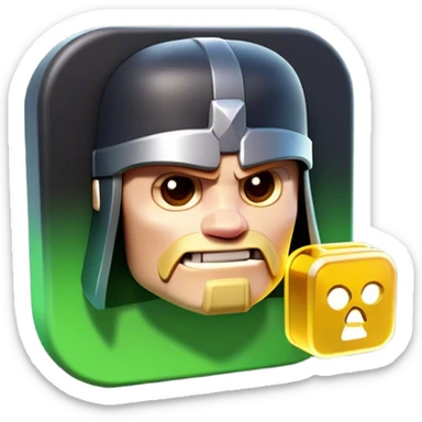 Clash of Clans aesthetic: Cinematic Playful Xbox Memory Card Portrait Emoji, rendered in a 3D vector-style similar to standard emojis with minimal shading and bold, simplified shapes. A compact, distinct form with signature details, softly glowing with a modern gaming energy charm. Simplified yet unmistakably iconic, highly detailed and consistent, glowing with a soft radiance and high shine. Stylized with a touch of next-gen innovation and a soft glowing outline, capturing the essence of a beloved gaming relic with a friendly, playful manner! sticker