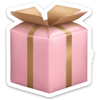 light pink package sticker