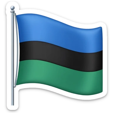 Üstü mavi ortasi siyah altı yeşil şeritli bayrak sticker