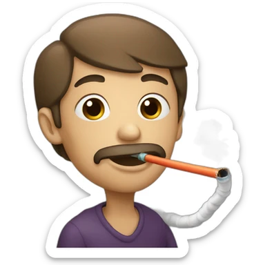 Person smoke hookah sticker