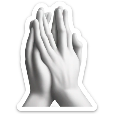 white Prayer Hands Emoji sticker