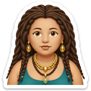 very fat beautiful rich brunette dreadlocked woman sticker