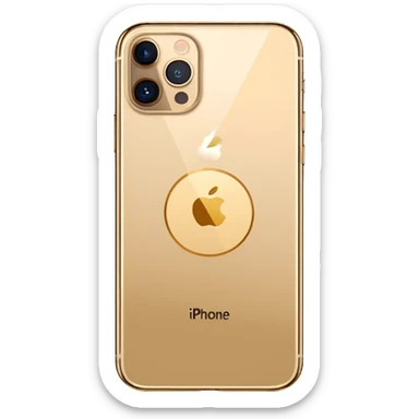 Gold iPhone 16 Pro Max no-logo clean backview sticker