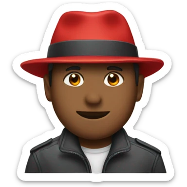 red hat and jacket style sticker