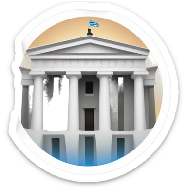 Greek parliament building sticker