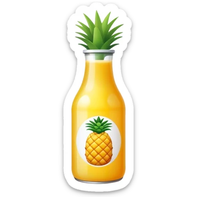 Pineapple juice bottle sticker