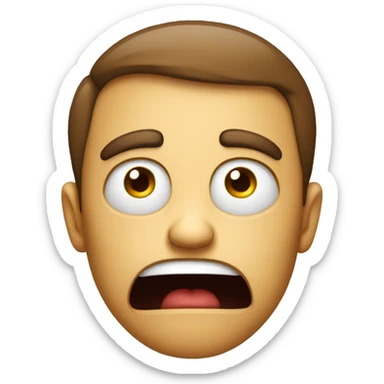 Mad questioning face sticker