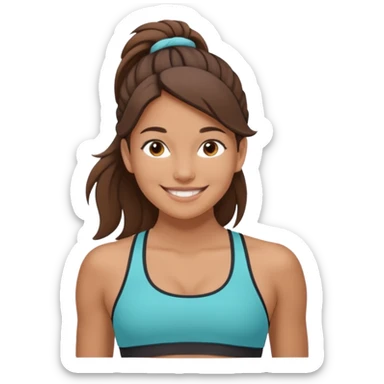 Girl wearing lululemon  sticker