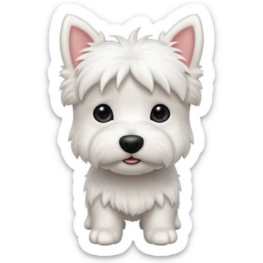 Tiny westie dog sticker