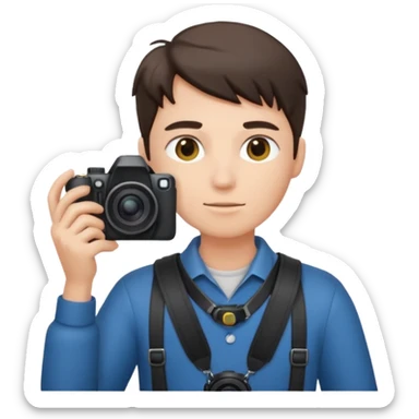 photographer facing away sticker