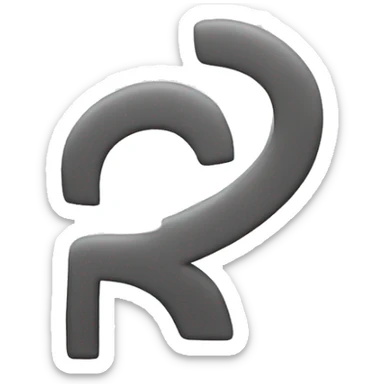 letter R with hands sticker