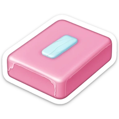 Handsome pink Chewing gum sticker