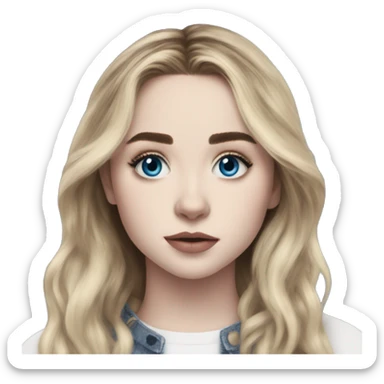 Sabrina Carpenter blue eyes sticker