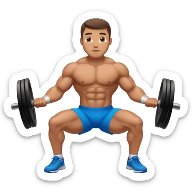 muscle man workout sticker