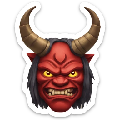 red Oni oni sticker