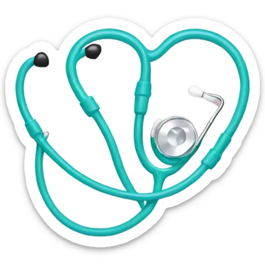 stethoscope made into heart sticker