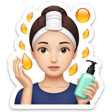 try different skincare products sticker