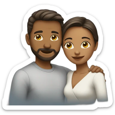 Couple qui s’embrasse sticker