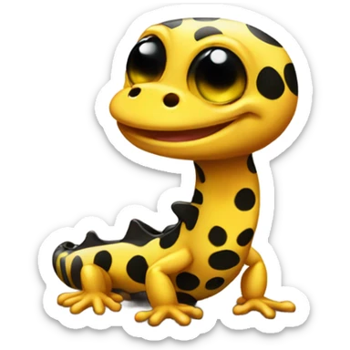 Spotted Salamander happy winks kiss sticker
