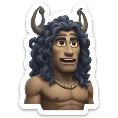 Shiva adiyogi pixar style sticker
